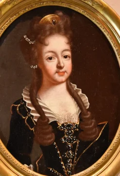 Best Pamono Circle of Pierre Gobert, Portraits Philip V King of Spain & Luisa Savoy Gobert, 1720, Oil on Canvases, Framed, Set of 2