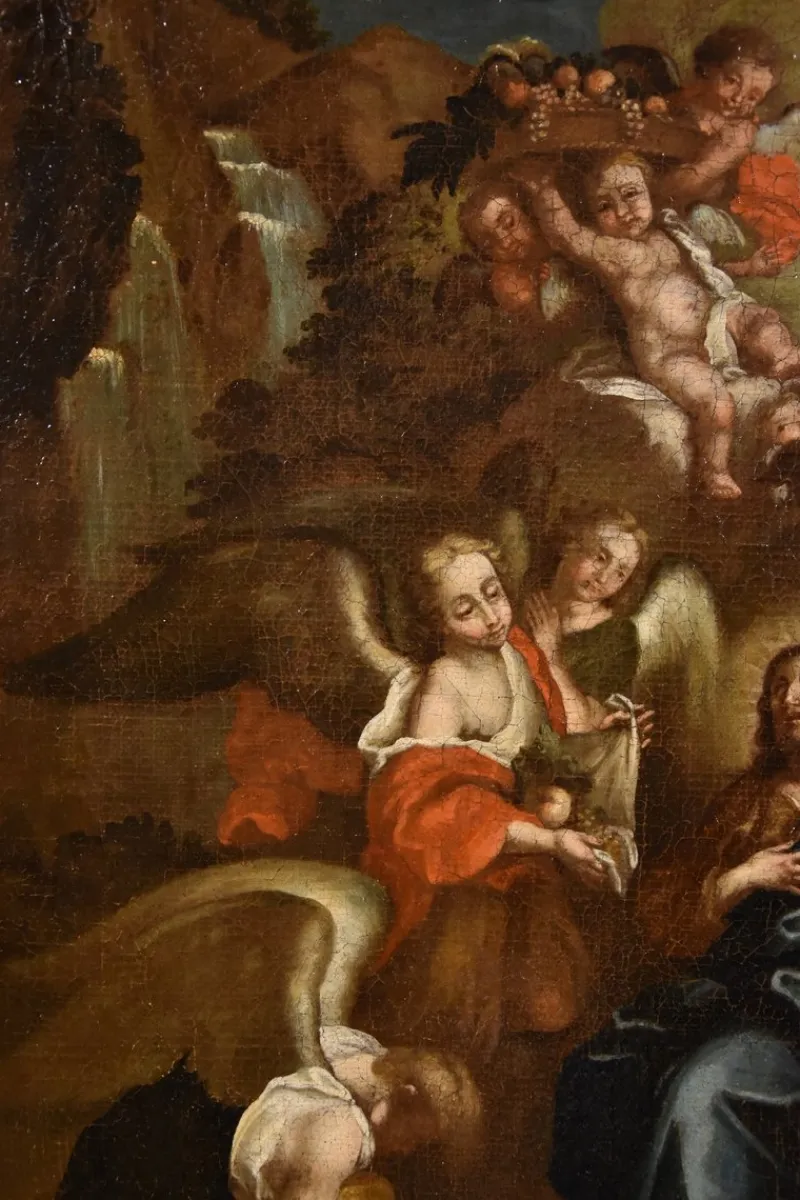 Clearance Pamono Circle of Pietro da Cortona / Berrettini, Christ in the Desert, 1650, Oil on Canvas