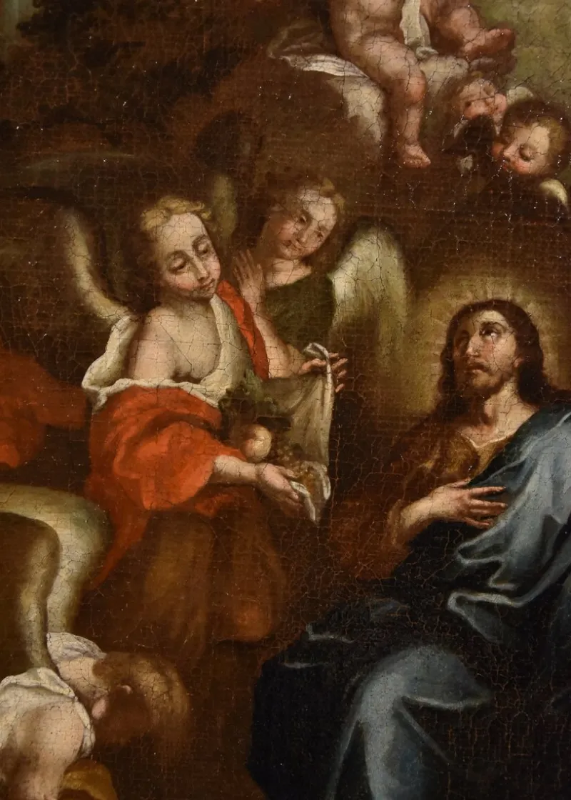 Clearance Pamono Circle of Pietro da Cortona / Berrettini, Christ in the Desert, 1650, Oil on Canvas