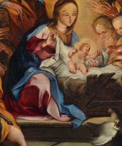 Hot Pamono Circle of Sebastiano Conca, Adoration of the Shepherds, 1720, Oil on Canvas
