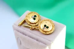 Clearance Pamono Circular Gold Cufflinks, Set of 2