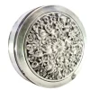Sale Pamono Circular Silver Box with Floral Reliefs