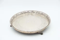 Discount Pamono Circular Silver Catchall with Grid