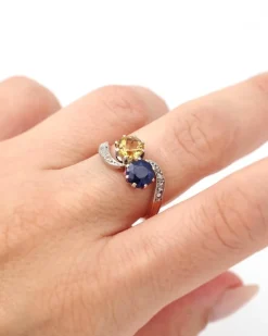 Online Pamono Citrine and Sapphire Toi Moi Ring