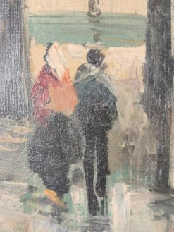 Hot Pamono City Gate of Harderwijk, Netherlands, 19th Century, Oil Painting