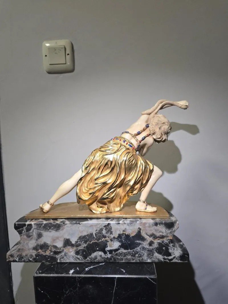 Pamono Claire Jeanne Roberte Colinet, Dancer of Carthage, 1940, Bronze> Art Deco