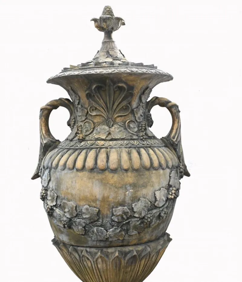 Discount Pamono Classical English Amphora Stone Garden Vases, Set of 2