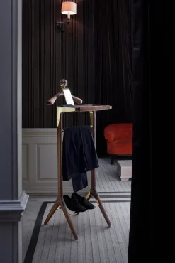 Discount Pamono Classical Valet Stand in Brass & Black Walnut by Honorific