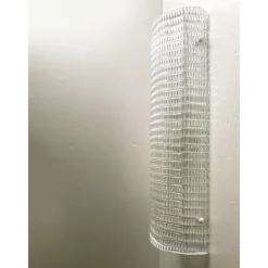 Discount Pamono Clear Diamanted Rectangular Murano Glass Wall Sconce by Simoeng