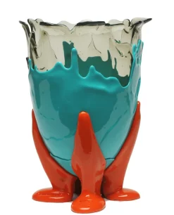 Pamono Clear Extracolor Vase by Gaetano Pesce for Fish Design> Tabletop