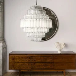Clearance Pamono Clear Grande Palermo Chandelier from Pure White Lines