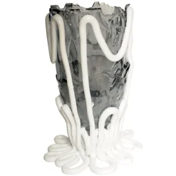 Best Pamono Clear, Matt White Indian Summer Vase by Gaetano Pesce for Fish Design