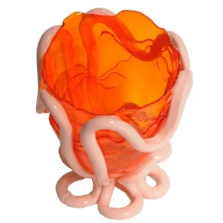 Pamono Clear Orange and Pastel Pink Indian Summer Vase by Gaetano Pesce for Fish Design> Tabletop