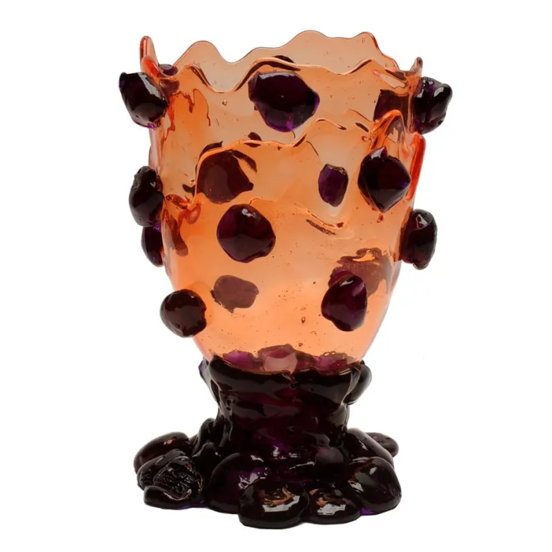 New Pamono Clear Purple Clear Ruby Nugget Vase by Gaetano Pesce for Fish Design