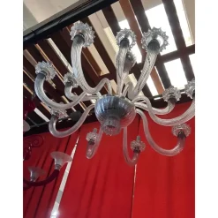 Pamono Clear Rostrato Murano Glass Chandelier by Simoeng><noscript><img width=