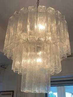 Pamono Clear Square Tubes Murano Glass Chandelier by Simoeng><noscript><img width=