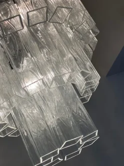 Pamono Clear Square Tubes Murano Glass Chandelier by Simoeng><noscript><img width=