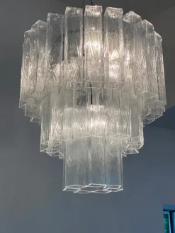 Pamono Clear Square Tubes Murano Glass Chandelier by Simoeng><noscript><img width=