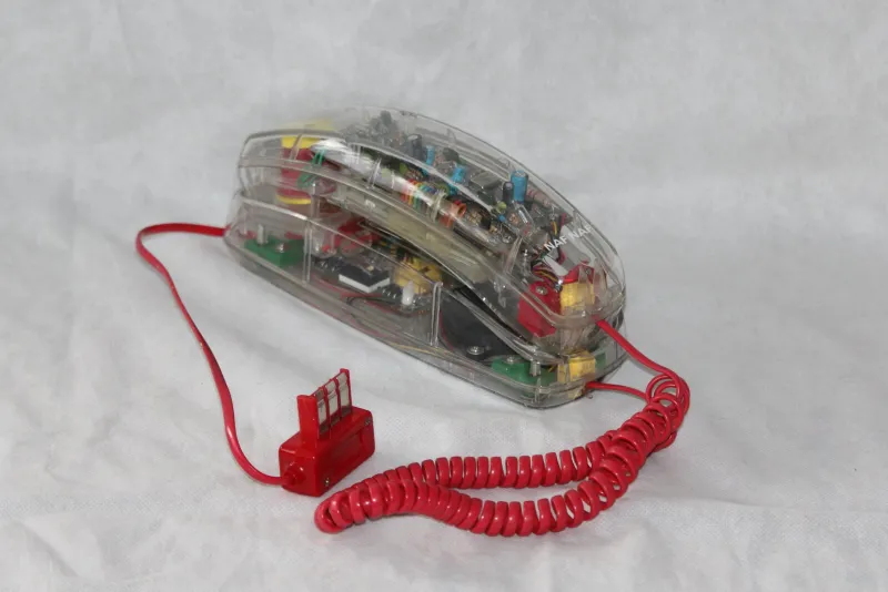 Pamono Clear Transparent Land Line Phone, France, 1995> Electronics