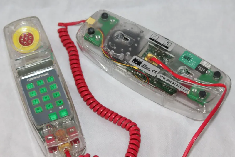 Pamono Clear Transparent Land Line Phone, France, 1995> Electronics