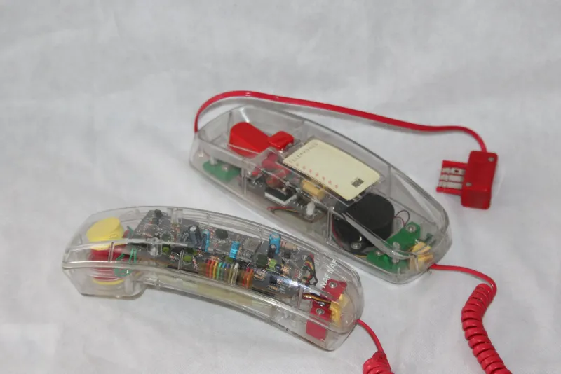 Pamono Clear Transparent Land Line Phone, France, 1995> Electronics