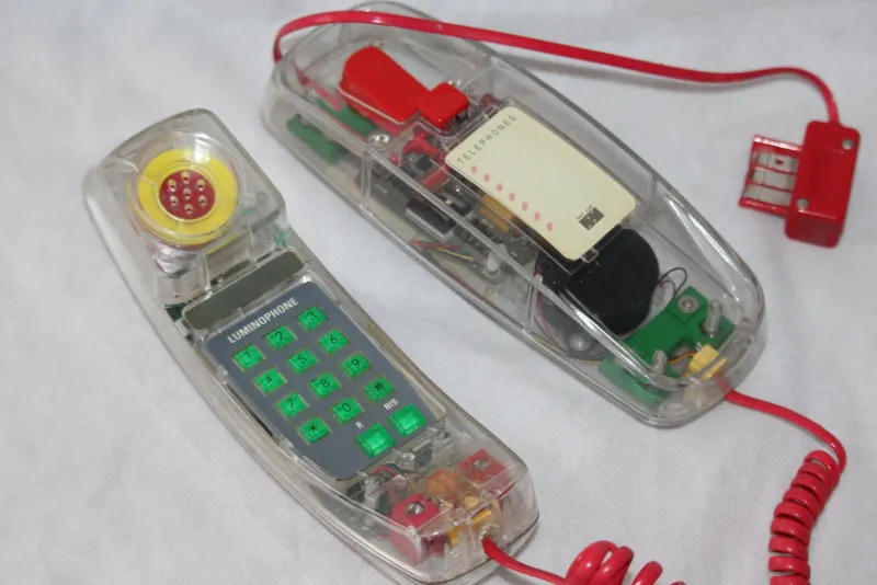 Pamono Clear Transparent Land Line Phone, France, 1995> Electronics