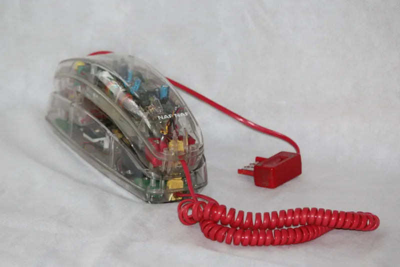 Pamono Clear Transparent Land Line Phone, France, 1995> Electronics