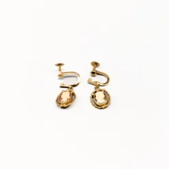 Pamono Clip Earrings in Gold with Cameo, Set of 2> Earrings