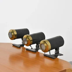 Pamono Clip-on Lamps by Jacques Biny for Lita, 1950s, Set of 3><noscript><img width=