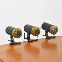 Pamono Clip-on Lamps by Jacques Biny for Lita, 1950s, Set of 3><noscript><img width=