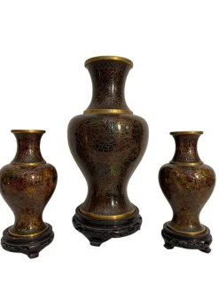 Best Pamono Cloisonné Vases, Japan, 20th Century, Set of 3