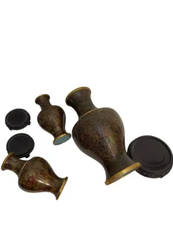 Best Pamono Cloisonné Vases, Japan, 20th Century, Set of 3