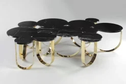 Discount Pamono Cloud Coffee Table in Marble and Mirror Polished Brass by Barberini & Gunnell