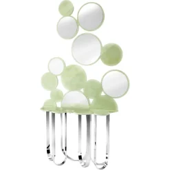 Pamono Cloud Console Table in Crystal Glass and Stainless Steel by Barberini & Gunnell> Tables|Console Tables