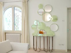Pamono Cloud Console Table in Crystal Glass and Stainless Steel by Barberini & Gunnell><noscript><img width=