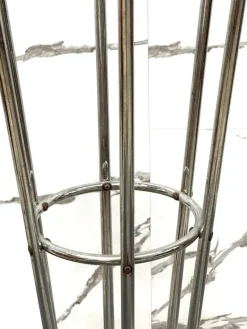 Pamono Coat Rack in Travertine and Steel by Mannelli Brothers, 1970s><noscript><img width=