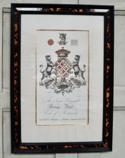 Pamono Coats of Arms, 1900, Artworks on Paper, Framed, Set of 2> Art Nouveau