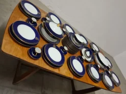 Pamono Cobalt Blue Dinnerware Set from Limoges, 1960s, Set of 68> Dinner Plates & Bowls
