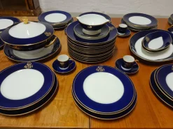 Pamono Cobalt Blue Dinnerware Set from Limoges, 1960s, Set of 68><noscript><img width=