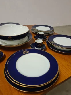 Pamono Cobalt Blue Dinnerware Set from Limoges, 1960s, Set of 68><noscript><img width=