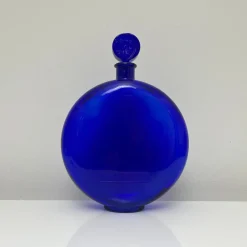 Pamono Cobalt Blue Perfume Bottle by René Lalique><noscript><img width=
