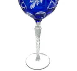 Hot Pamono Cobalt Stem Glasses in Crystal, 1950, Set of 6