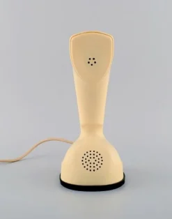 Pamono Cobra Phone in Cream-Colored Plastic with Turntable at the Bottom from Ericsson, 1960s