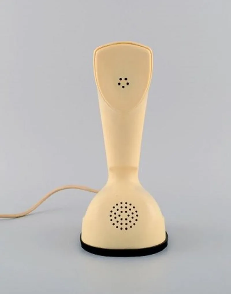 Pamono Cobra Phone in Cream-Colored Plastic with Turntable at the Bottom from Ericsson, 1960s