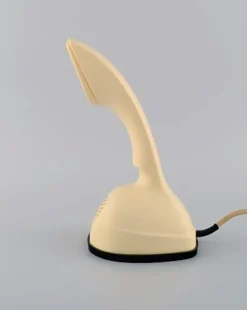Pamono Cobra Phone in Cream-Colored Plastic with Turntable at the Bottom from Ericsson, 1960s