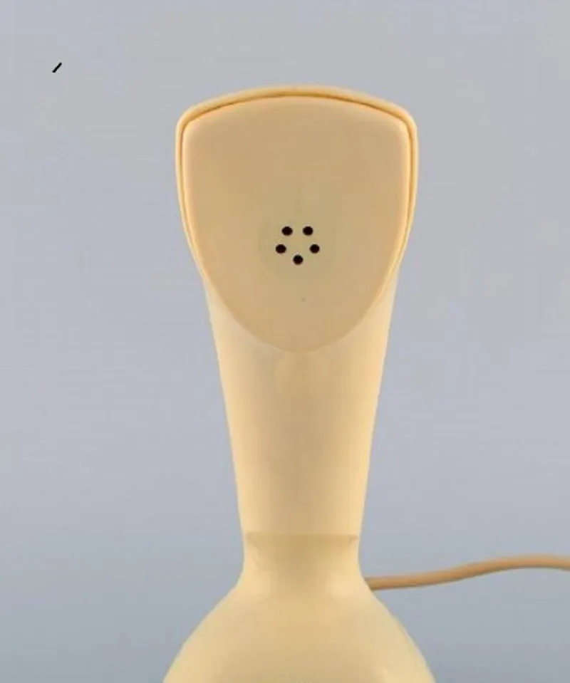 Pamono Cobra Phone in Cream-Colored Plastic with Turntable at the Bottom from Ericsson, 1960s