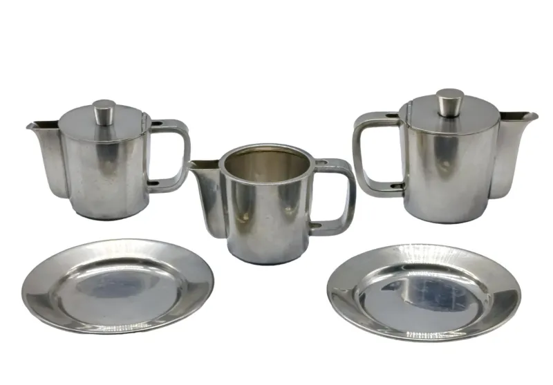 Pamono Coffee Pots, Plates and Milk Jug by Gio Ponti for Krupp, Italy, 1950s, Set of 5> Dinnerware Accessories
