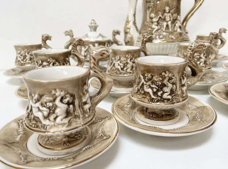 Pamono Coffee Service by R. Capodimonte, 1960s, Set of 12