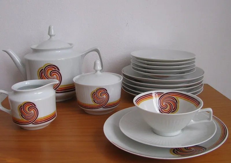 Pamono Coffee Service from Bareuther Waldsassen Bavaria, 1970s, Set of 21> Coffee & Tea Service