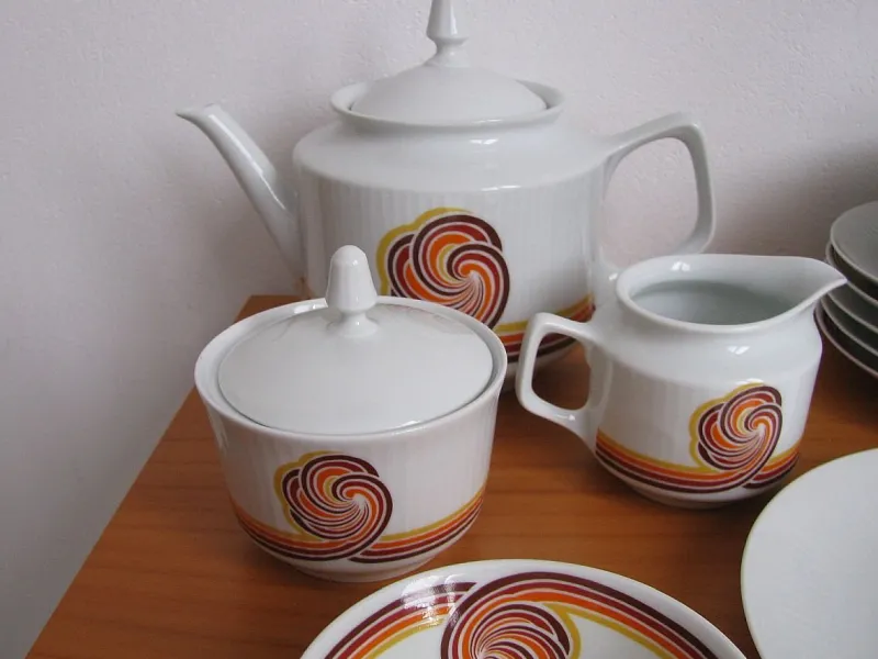 Pamono Coffee Service from Bareuther Waldsassen Bavaria, 1970s, Set of 21> Coffee & Tea Service